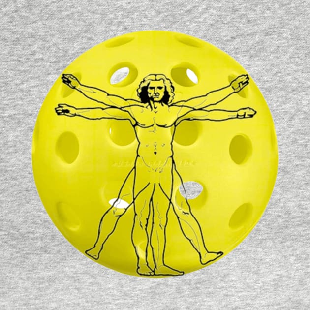 Pickleball Da Vinci Vitruvian Man by Battlefoxx Living Earth